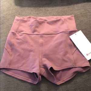 Lululemon pink high waisted shorts